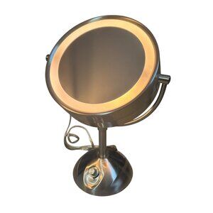 Conair Illuminated 5x/1x Magnification Mirror 8.5" Model BE103 Brush nickel / Si